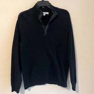 Men’s Calvin Klein Black Zip Up Sweater size Small